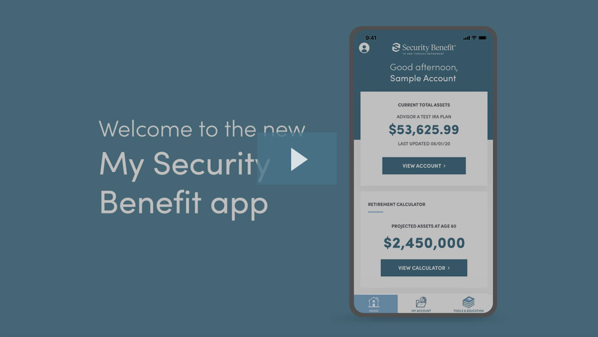 Quickly view a short clip on the My Security Benefit app